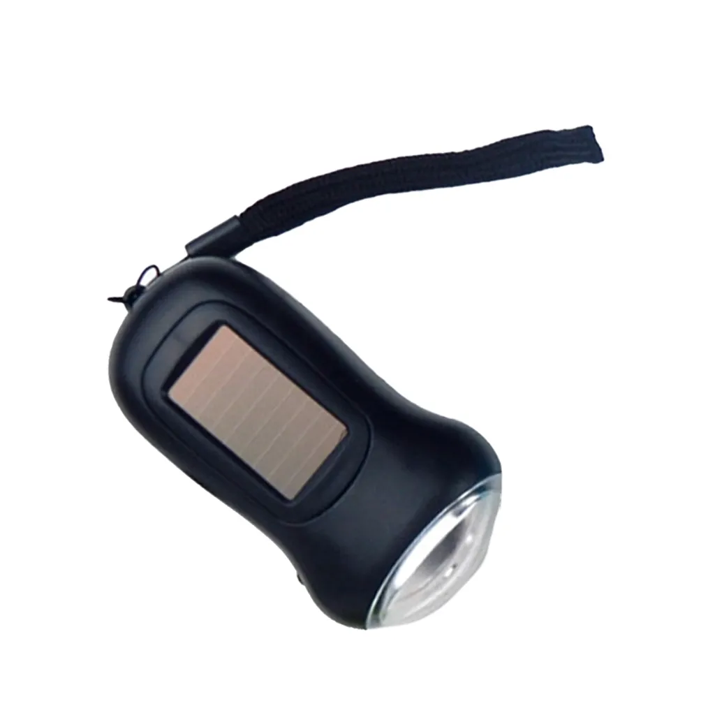 2x Solar LED Taschenlampe Wiederaufladbare Handkurbel Dynamo Camping Notfalllampe – Bild 7