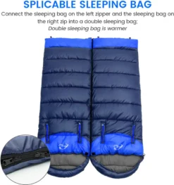 Links Schlafsäcke - Zum Zusammenzippen, Um Einen Riesigen Doppelschlafsack Zu Bilden - Camping, Wandern, Outdoor Blau -Campingbedarf Geschäft 016f5121031a968dd171effa59f81eed