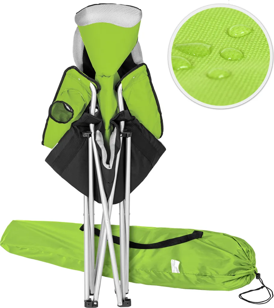 Tectake 2 Campingstühle Mit Polsterung - Grün – Bild 5