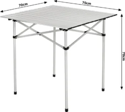 Tectake Camping Klapptisch Aus Aluminium Inkl. Tasche 70x70x70cm - Grau -Campingbedarf Geschäft 020f0be3e537f67f61d67c02f5b2f241