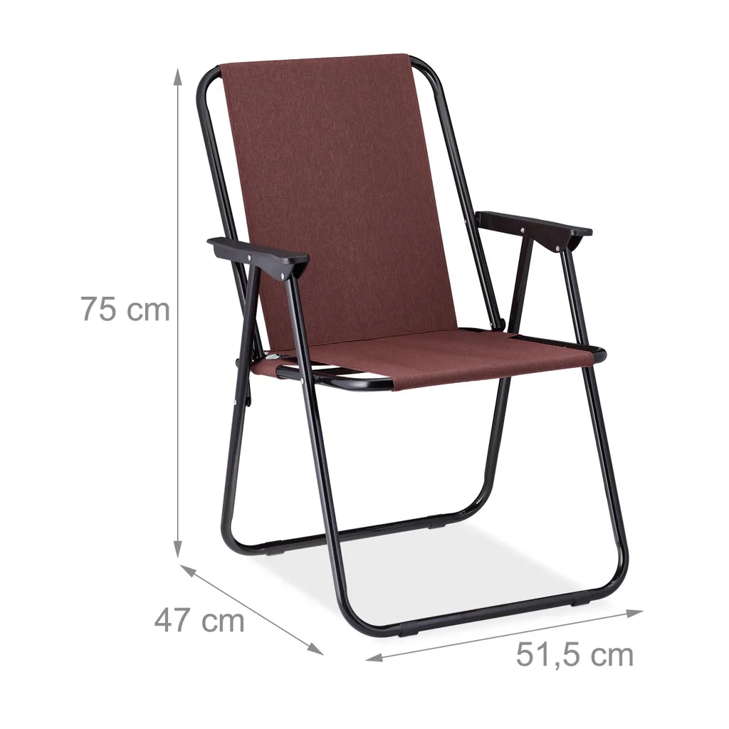 Relaxdays Klappstuhl Camping Mit Sitzverstärkung – Bild 4