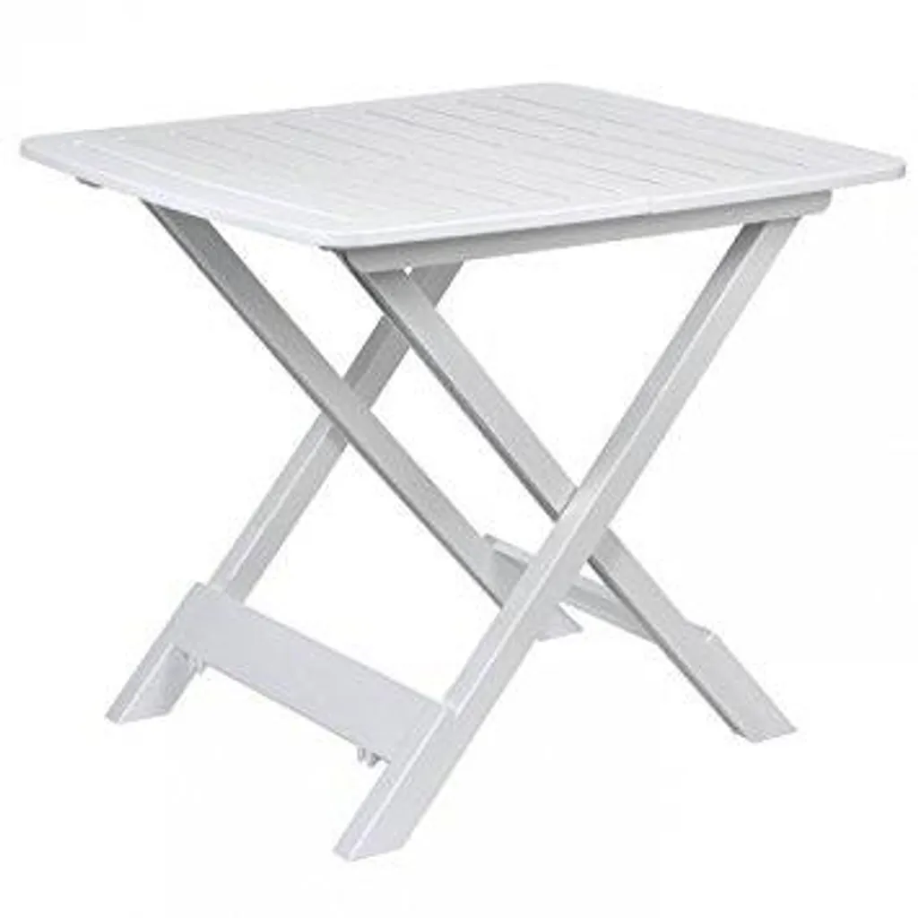 Campingtisch Beistelltisch 43x45x50cm Weiss Klappbar Kunststoff Klapptisch