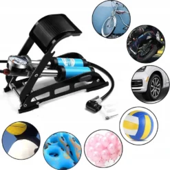 2-Zylinder Fußpumpe Tretluftpumpe Fahrradpumpe Alle Ventile Luftpumpe Mit Manometer Doppelzylinder Fußluftpumpe Fahrrad Ventile Manometer 7 Bar Fahrrad Auto Ball 65cm Retoo -Campingbedarf Geschäft 05efed7bb44e3f7e61a3e4ae6072370c