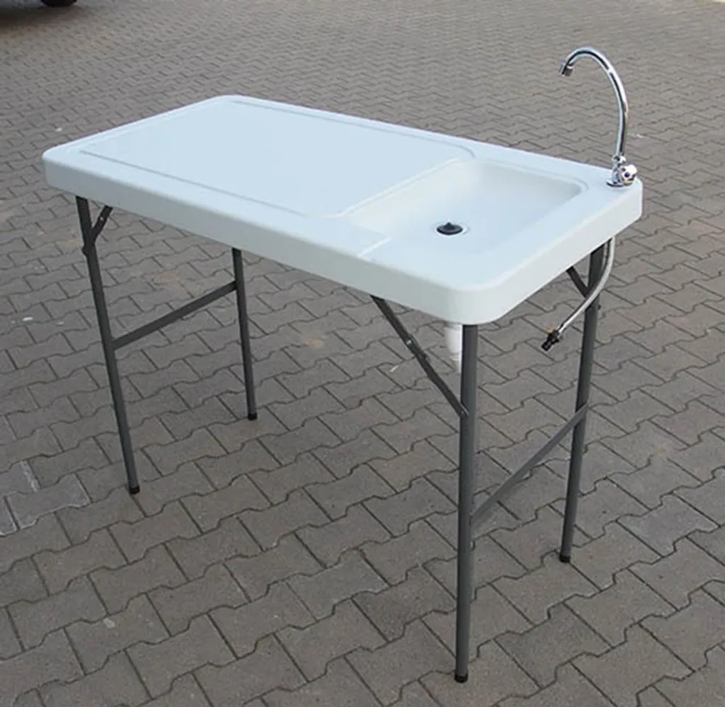 Campingtisch / Spültisch Mit Spüle Und Abfluss 115x60 Cm – Bild 9