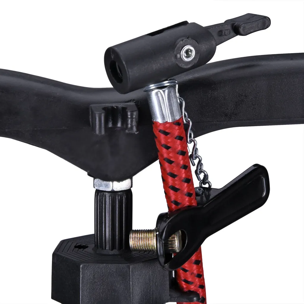 Monzana Standluftpumpe Inkl 3 Zusatzadapter 60/100 Cm Schlauch Luftpumpe Bis 7 Bar Für Fahrrad Auto Luftmatratze Motorrad , Model:7 Bar – Bild 5