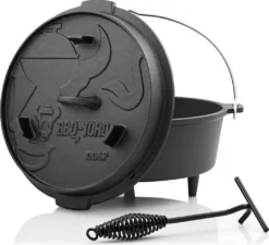 BBQ-Toro Dutch Oven DO6P, 7,3 L Premium Gusseisen Kochtopf, Gusstopf
