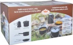 Esschert Design Outdoor Kochset - 4 Teilig (Bratpfanne ø 25.4 Cm, Topf Mit Griff 1,9 L. ø 18,4 Cm, Topf Mit Henkel 3,3 L. ø 19 Cm, Kaffekanne 1,9 L. (für 8 Tassen) ø 16 Cm); FF215 -Campingbedarf Geschäft 0e99836f665b3fcc0ea220844931d22f