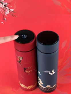 Fine Asianliving Insulated Water Bottle Stainless Steel 500ml Smart LED Temperature Touch Screen Red Cranes -Campingbedarf Geschäft 0ee0547ba178c608cd33c43058205da2