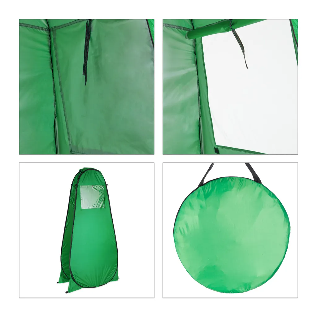 Relaxdays Duschzelt Pop Up In Grün – Bild 6
