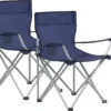 SONGMICS Campingstuhl Klappbar, Camping Stuhl, 2er Set, Faltbar, Bis Zu 120 Kg Belastbar GCB01IN