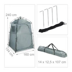 Relaxdays XXL Duschzelt