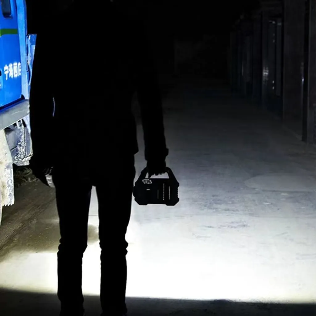 6-Modi Solar LED-Taschenlampe Handlampe, USB Wiederaufladbare Taschenlampe Mit Seitenlicht Camping Suchscheinwerfer Arbeitslampe – Bild 7