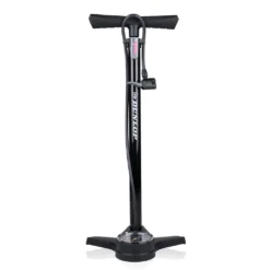 Fahrradpumpe Mit Manometer - Luftpumpe Für Alle Ventile - Standpumpe Für Dunlop-Ventil - Presta-Ventil Und Auto-Ventil - Schwarz