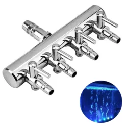 Aquarium Luftverteiler Luftstromregler Rückschlagventil Aquarium Luftregelventil Edelstahl Luftabsperrhahn Aquarium Luftpumpe Zubehör Für 6mm Schlauch Luftpumpe