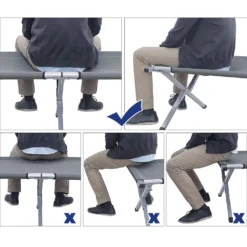 SONGMICS Campingbett Grau Oxford-Gewebe XXXXL 210 X 72 X 45 Cm Bis 260 Kg Belastbar Feldbett Stahl Gartenliege Sonnenliege GCB21U -Campingbedarf Geschäft 1fd226fa40c346ec49971c44f36e146f