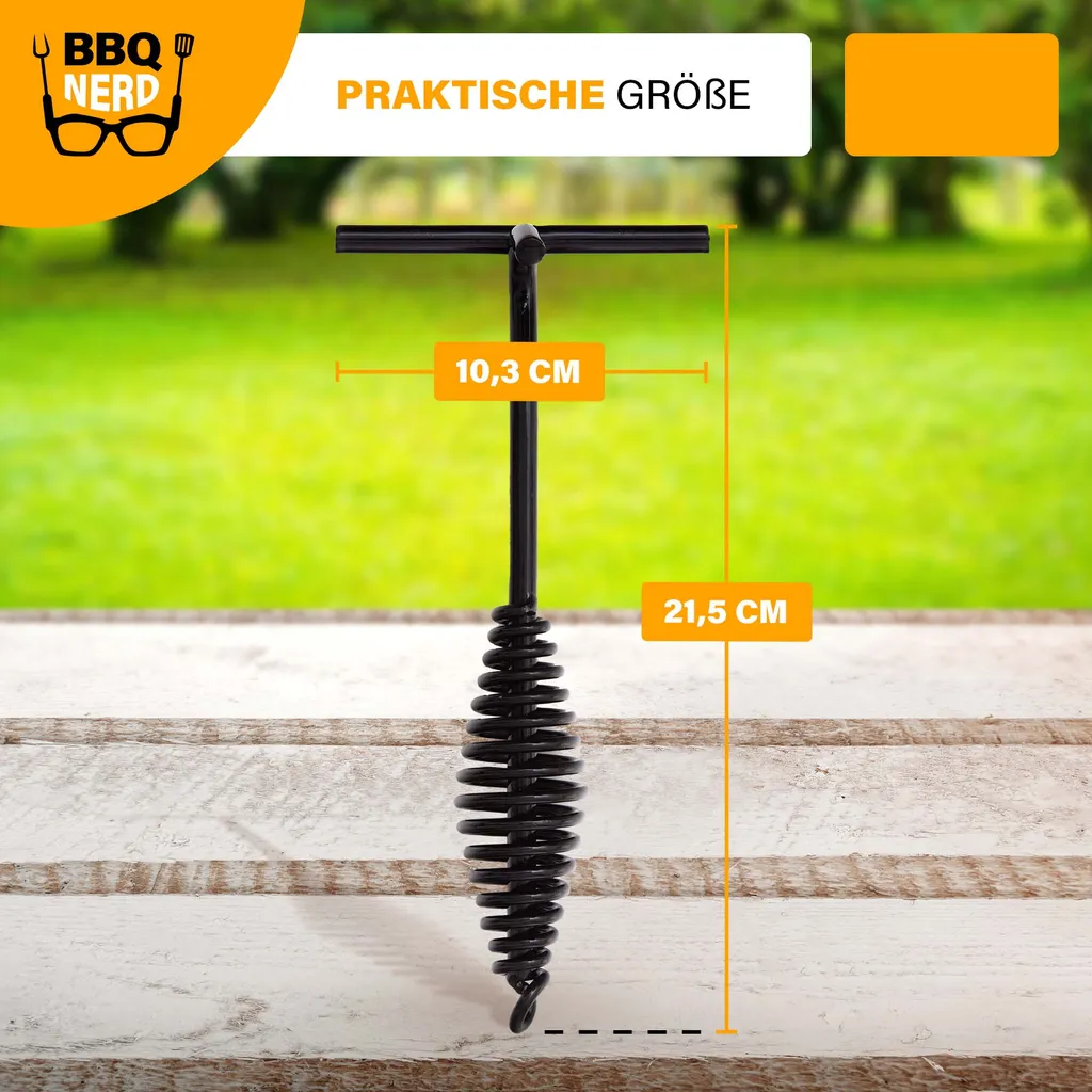 BBQ-Nerd© Deckelheber Für Dutch Oven - Feuertopf Zubehör - 22cm Langer Haken Aus Pulverbeschichtetem Stahl Zum Heben & Tragen Heißer Deckel Und Töpfe 5 BBQ-Nerd© Deckelheber Für Dutch Oven - Feuertopf Zubehör - 22cm Langer Haken Aus Pulverbeschichtetem Stahl Zum Heben & Tragen Heißer Deckel Und Töpfe – Bild 3