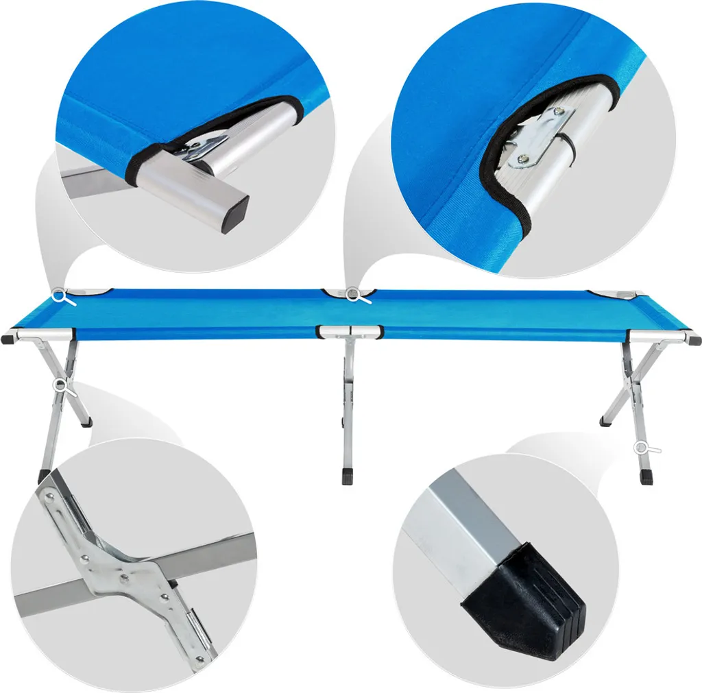 Tectake Feldbett Aus Aluminium - Blau – Bild 4