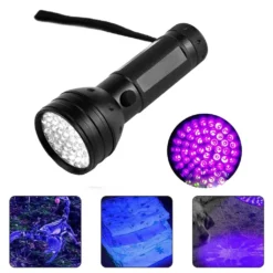 UV Lampe 51 LED Taschenlampe Scorpion Bernstein Schwarzlicht Handlampe UV Taschenlampe