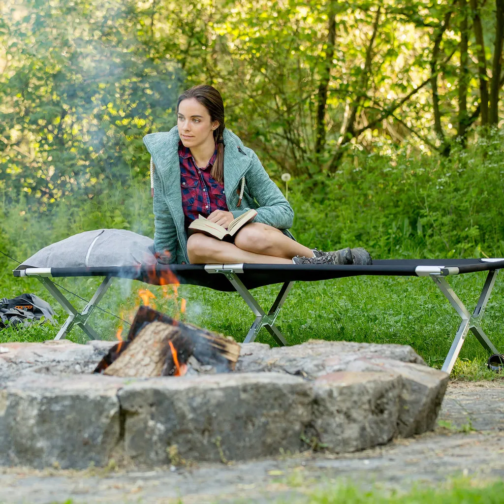 Tectake Feldbett Aus Aluminium - Schwarz – Bild 2