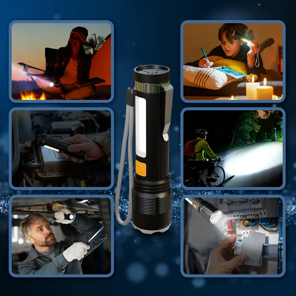 EFL-1138 Wili LED-Taschenlampe Mit Integrierter Wiederaufladbarer Batterie 700lm Extralink – Bild 5