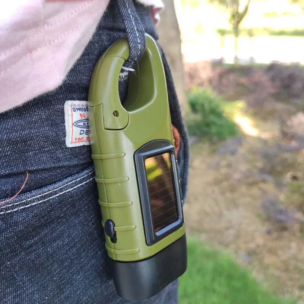 Handkurbel Solar Dynamo Taschenlampe Licht Outdoor Reise Notfall LED Taschenlampe, Schwarz – Bild 4