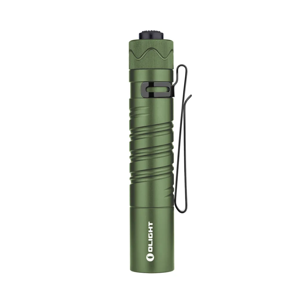 Olight I5R EOS Taschenlampe 350 Lumen Kalt Weiße LED 64 Meter Rechweite Und 37 Stunde Laufzeit Mit Heckschalter 1420mAh Batterie Per USB Wiederaufladbar Grün – Bild 3