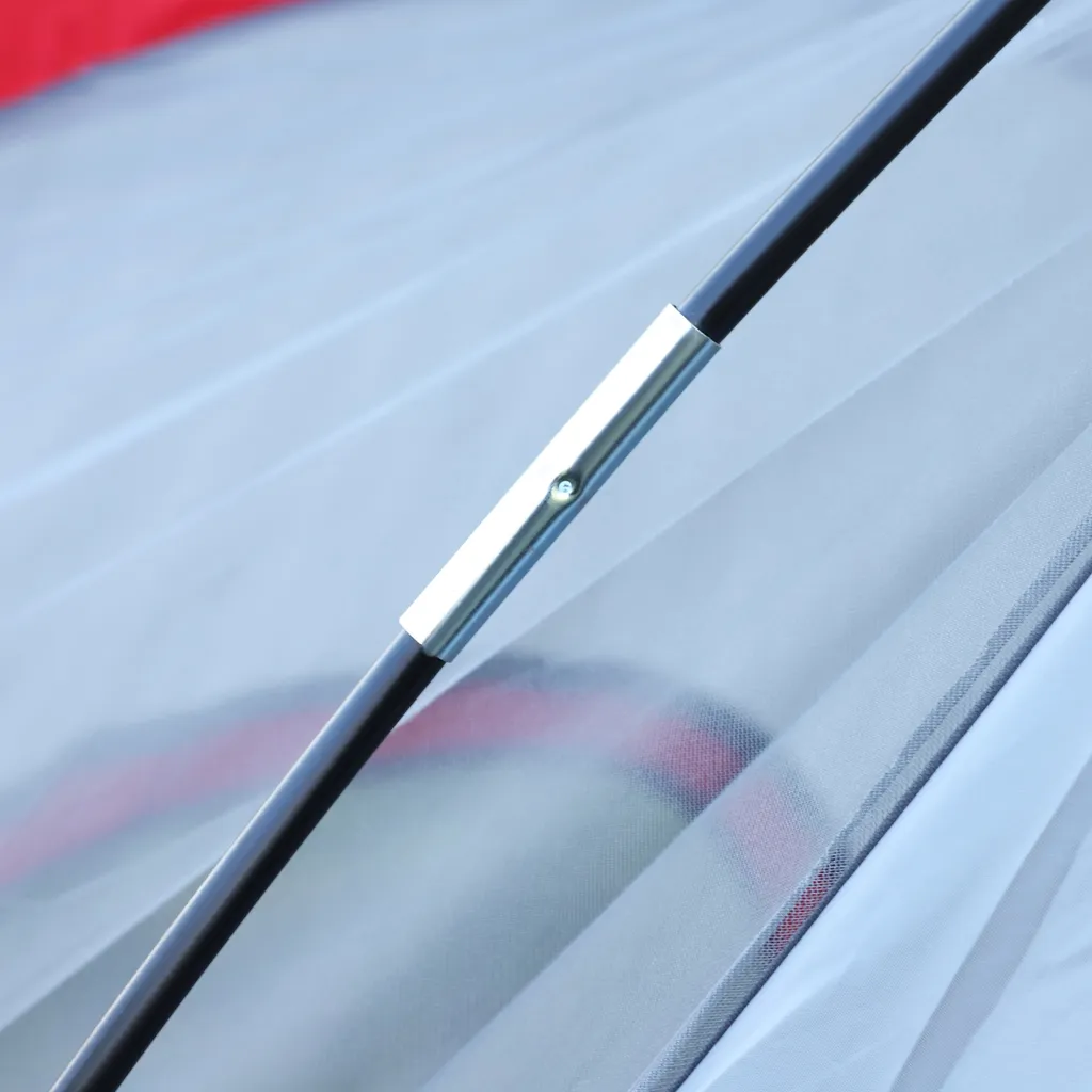 Outsunny Zelt Für 5-6 Personen, Campingzelt Mit Heringen, Tunnelzelt, Kuppelzelt, Polyester, Grau, 4,55 X 2,3 X 1,8 M – Bild 7