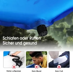 COSTWAY Camping Isomatte 200 X 65 Cm, Campingmatratze Selbstaufblasend, Schlafmatte Inklusive Tragetasche Ultraleicht, Feuchtigkeitsbeständig, Für Camping, Reisen Und Wandern -Campingbedarf Geschäft 2b35df06435f67b65fea2ec6076c5730