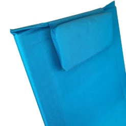 Strandstuhl Mit Kopfpolster - Hellblau - Klappbar -Campingbedarf Geschäft 2bc048e75b3547abe24fd1c20cf10fdb