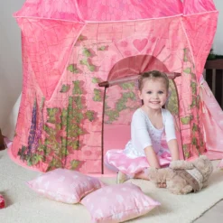 Relaxdays Spielzelt Mädchen Schloss -Campingbedarf Geschäft 2e44c8c1f5242537d91f740320851228