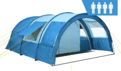 CampFeuer Zelt Multi Für 4 Personen | Blau / Hellbau | 5000 Mm Wassersäule