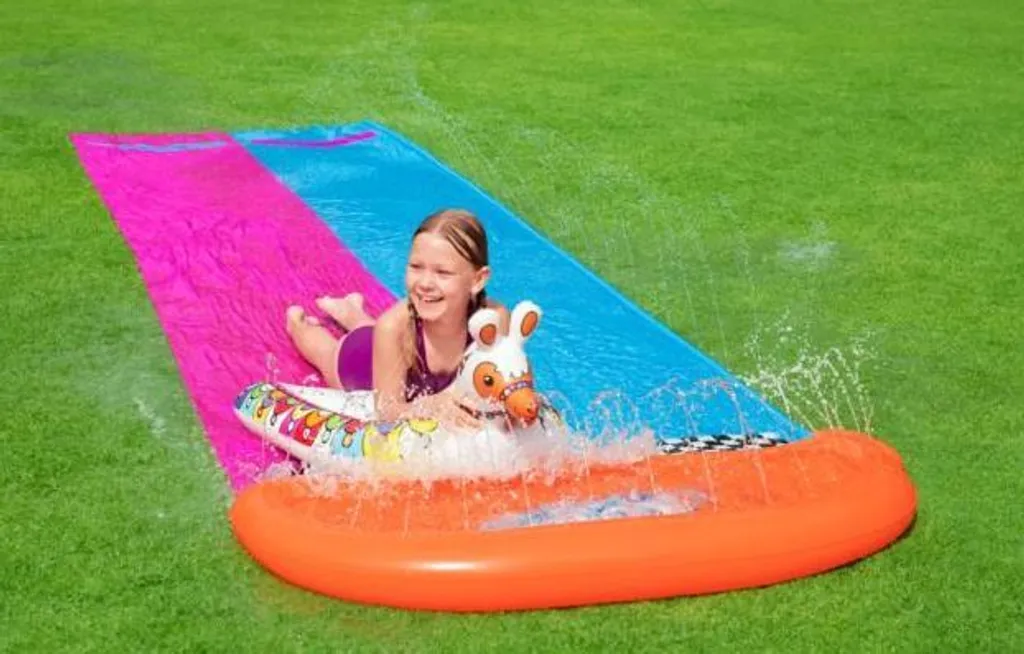 Bestway Sport H2OGO!™ 2er-Wasserrutsche Mit Aufblasbaren Lama-Schwimmtieren 488 Cm Wasserspielzeug Wasserspaß 0 – Bild 17
