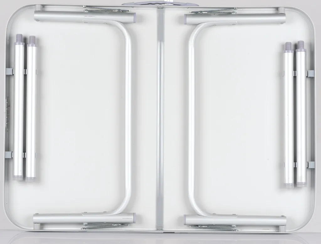 Camp Active Campingtisch - Klappar - Leicht - Höhenverstellbar Von 25 Bis 59CM - Tischplatte 75 X 55 CM - Aluminium/MDF - Weiß – Bild 8