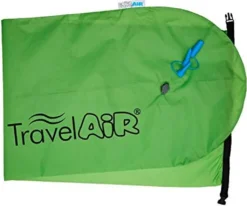 Happy People TravelAir®,ca.50x140cm/100l, Farbe:grün,Pantone 7488C, 3in1:Luftpumpe,Packsack,Kissen Material:210T Polyester Mit Adapter U. 3 Ventilen