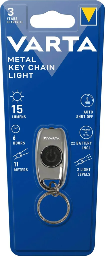 Varta LED Metal Key Chain BLI1 Inkl.2xCR2016