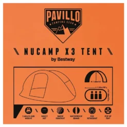 Bestway Pop-Up Zelt "Nucamp X 3 Tent" 235 X 190 X 100 Cm, 68005 -Campingbedarf Geschäft 3290347812e0857bf1d20b2a6df7ab71