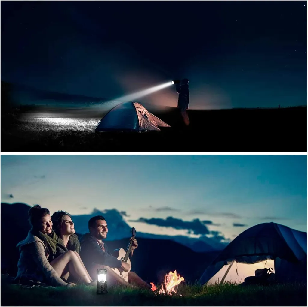 Solar-Camping-Handlicht, Tragbar, Superhelle LED-Taschenlampe, 30-35 Stunden Laufzeit, USB-Ladegerät, Powerbank, Elektronisches Licht, Outdoor, Wandern, Lesen, Notfall – Bild 5