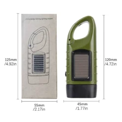 2x Handkurbel Solar Dynamo Taschenlampe Licht Outdoor Reise Notfall LED Taschenlampe, Grün -Campingbedarf Geschäft 37c776a2f14c9485803a4892797e05b9 1