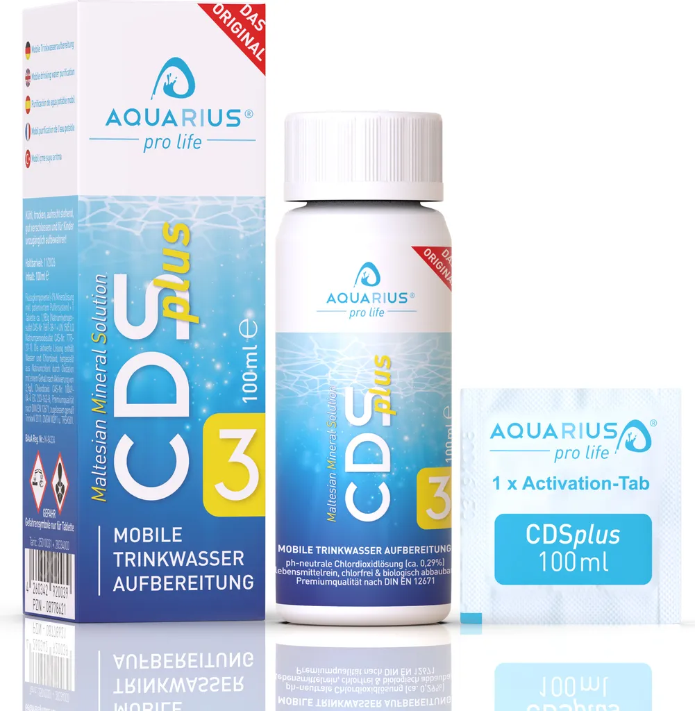 AQUARIUS Pro Life ® - CDSplus 100 Ml - Patentierte Chlordioxid Lösung I CDL Tropfen I Chlorine Dioxide Solution I Auf Wunsch Aktivierbar I Das Original – Bild 3