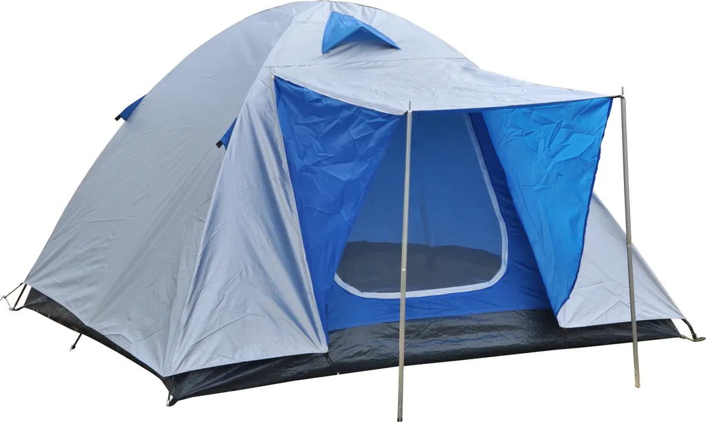 Iglu Zelt - 3 Personen - 210 X 210 X 130cm - Anthrazit/Blau – Bild 5