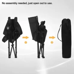 Klappbarer Campingstuhl Leichter Angelstuhl Mit Lehne Getränkehalter Farbe: Schwarz -Campingbedarf Geschäft 38204087ac573fe11dafa60394d16134