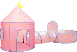 VidaXL Spielzelt Mit 250 Bällen Rosa 301x120x128 Cm -Campingbedarf Geschäft 383099ca7e7502a203d988a9c6c98739