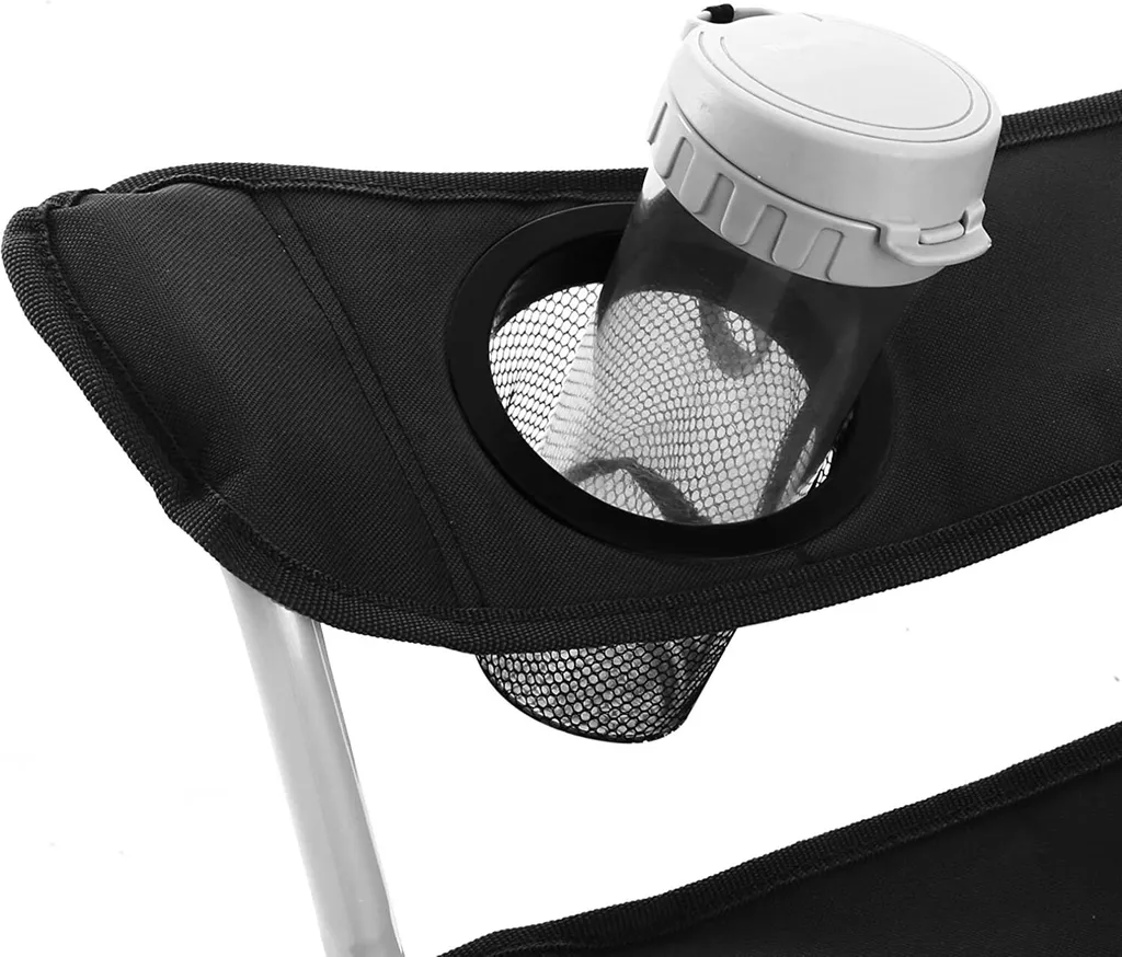 SONGMICS Campingstuhl Klappbar, Camping Stuhl, 2er Set, Faltbar, Bis Zu 120 Kg Belastbar GCB01BK – Bild 8