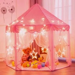Kinderspielzelt Mädchen Prinzessin Zelt Innen & Draussen Castle Spielzelt Kinder Schloss Zelt - Weihnachten, Geburtstag Geschenk Für Kinder ( Rosa ) -Campingbedarf Geschäft 3ad6aac84b323f48b1f5bf767400d1b0