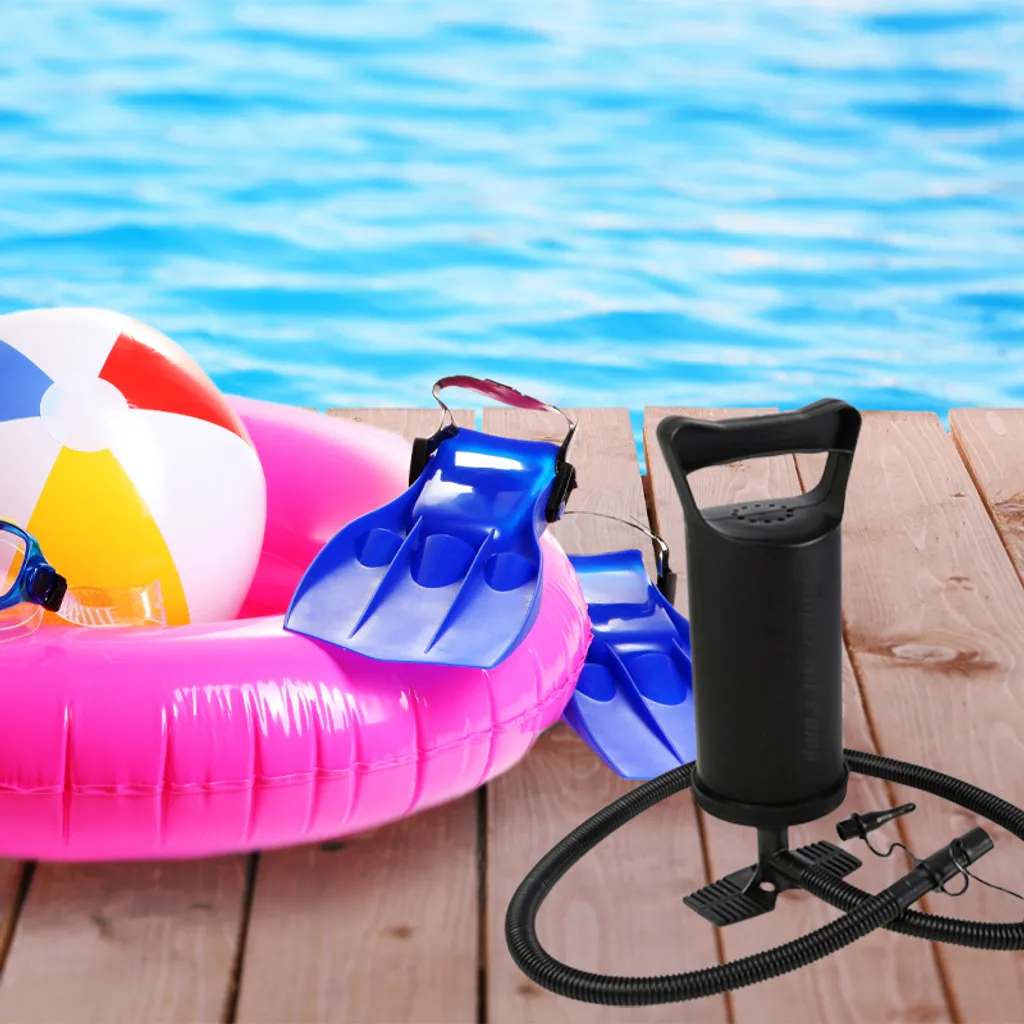 Handpumpe Doppelhub Manuelle Matratzenpumpe 2 Düsenaufsätze Hand Pumpe 2X 1,2 Liter Pumpleistung Doppelhubpumpe Handluftpumpe Retoo – Bild 3