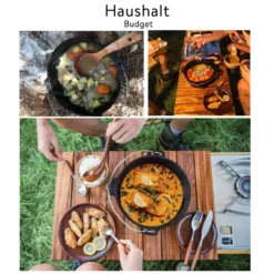 Mucola Gusseisen Feuertopf Gusstopf Inkl. Deckelgriff 2in1 Kochtopf & Pfanne 4,2L Dutch Oven Potjie Camping Kochgeschirr -Campingbedarf Geschäft 3d3448a32ee7f0c3ee120f9ee1afdf13