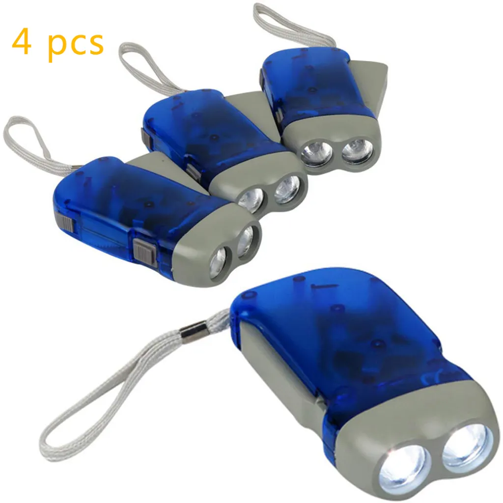 Hand Kurbel Taschenlampe, Keine Batterie-LED Helles Licht-Set/4: – Bild 6