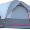 Outsunny Zelt Für 5-6 Personen, Campingzelt Mit Heringen, Tunnelzelt, Kuppelzelt, Polyester, Grau, 4,55 X 2,3 X 1,8 M