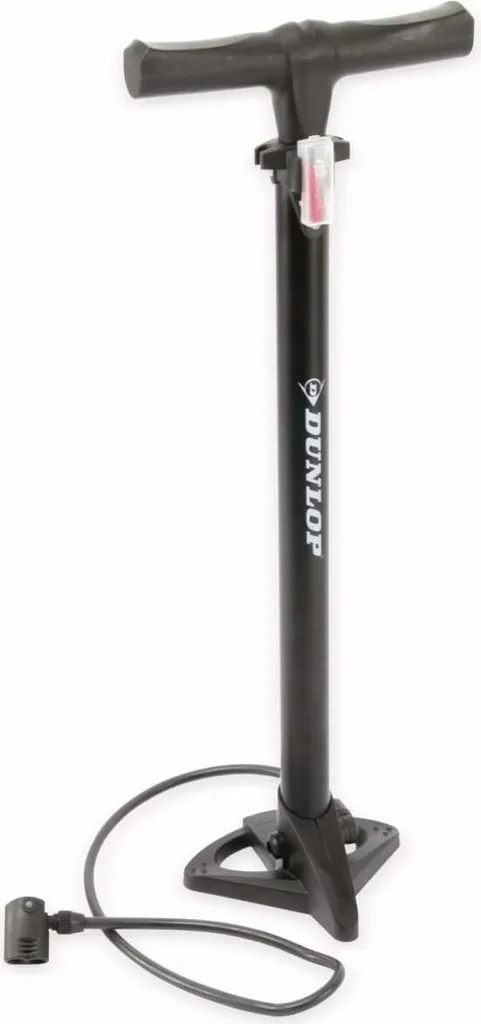 Dunlop Fahrradluftpumpe Für Alle Ventile, Tragbare Luftpumpe, Fahrradpumpe, Standpumpe, Schwarz – Bild 13