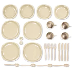 Black Snake® Camping Geschirrset | 26 Tlg. Bruchfestes Outdoor Geschirr- Und Besteckset Für 4 Personen | Beige -Campingbedarf Geschäft 404931b411a7a38358f424bc1c926960